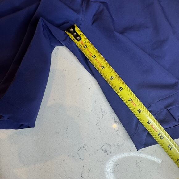 Hreski Mens Performance Golf Shorts Dk Blue Size 36 Button Front With Pockets - Picture 12 of 12